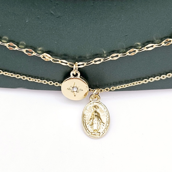 3/$15 Wild Fable 5-Necklace Set Star Saint Fashion Jewelry - Picture 2 of 2